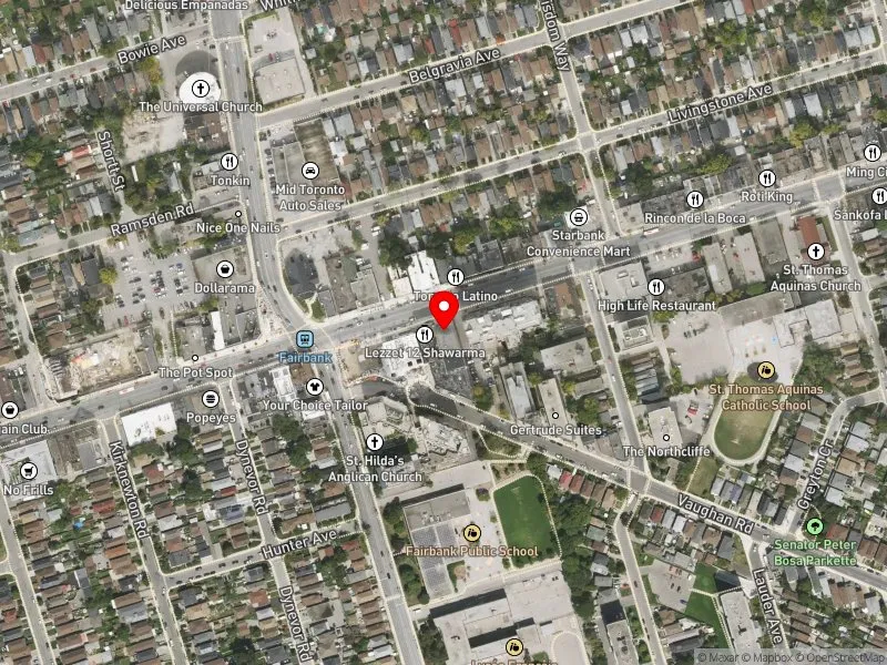 RentSafeTO apartment evaluation satellite view of 1801 EGLINTON AVE W in Toronto-St. Paul's, Toronto