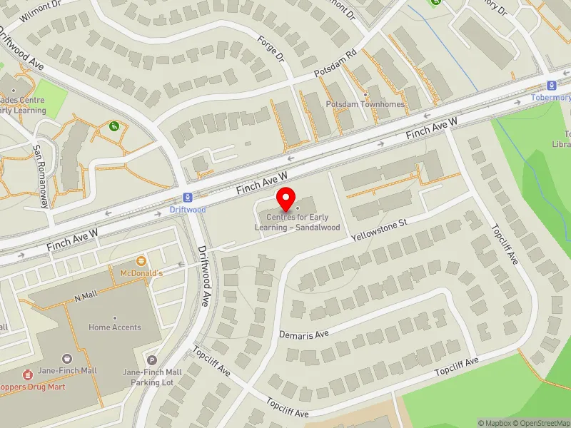 RentSafeTO apartment evaluation map view of 1825 FINCH AVE W in Humber River-Black Creek, Toronto