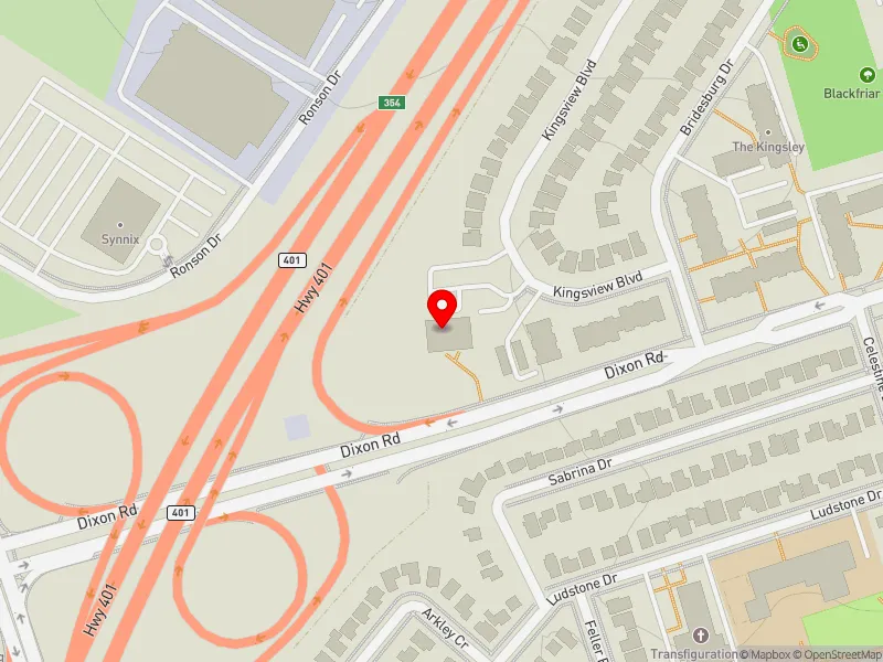 RentSafeTO apartment evaluation map view of 186 KINGSVIEW BLVD in Etobicoke North, Toronto