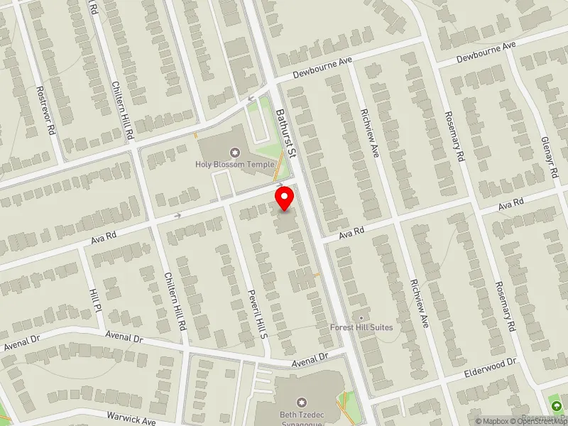 RentSafeTO apartment evaluation map view of 1862 BATHURST ST in Toronto-St. Paul's, Toronto