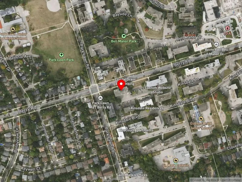 RentSafeTO apartment evaluation satellite view of 187 BERRY RD in Etobicoke-Lakeshore, Toronto