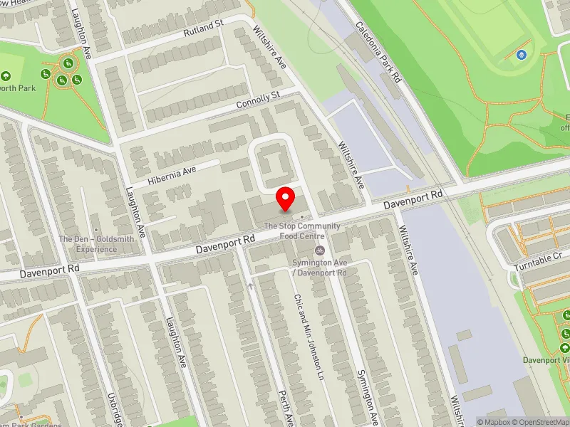 RentSafeTO apartment evaluation map view of 1884 DAVENPORT RD in Davenport, Toronto