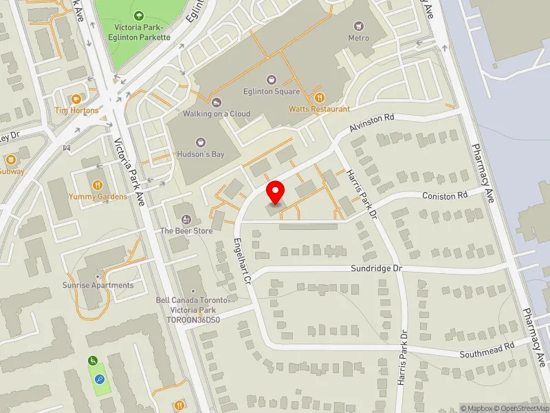 RentSafeTO apartment evaluation map view of 19 ENGELHART CRES in Scarborough Southwest, Toronto