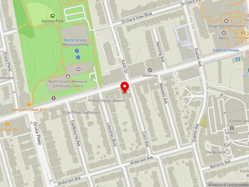 RentSafeTO apartment evaluation map view of 190 COLIN AVE in Toronto-St. Paul's, Toronto