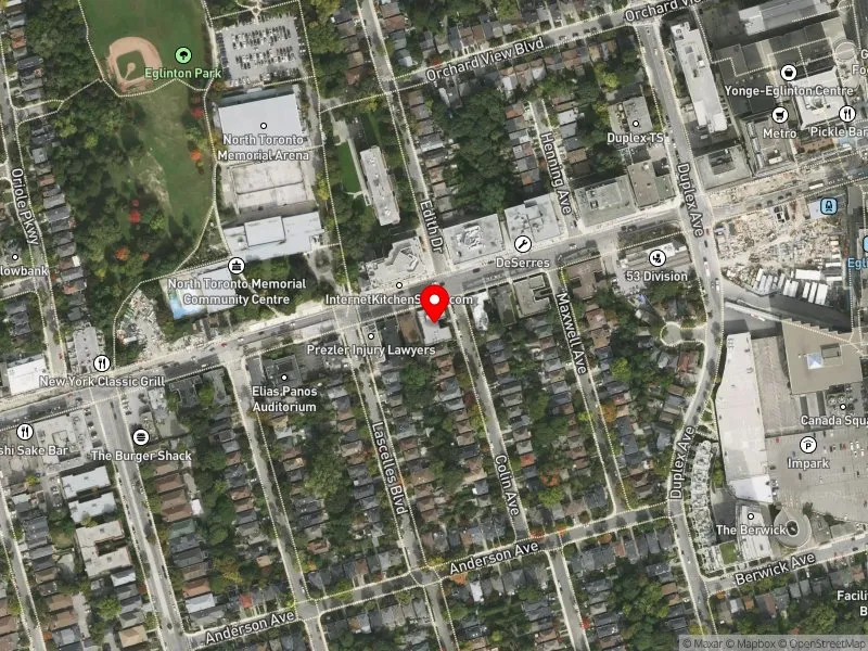 RentSafeTO apartment evaluation satellite view of 190 COLIN AVE in Toronto-St. Paul's, Toronto
