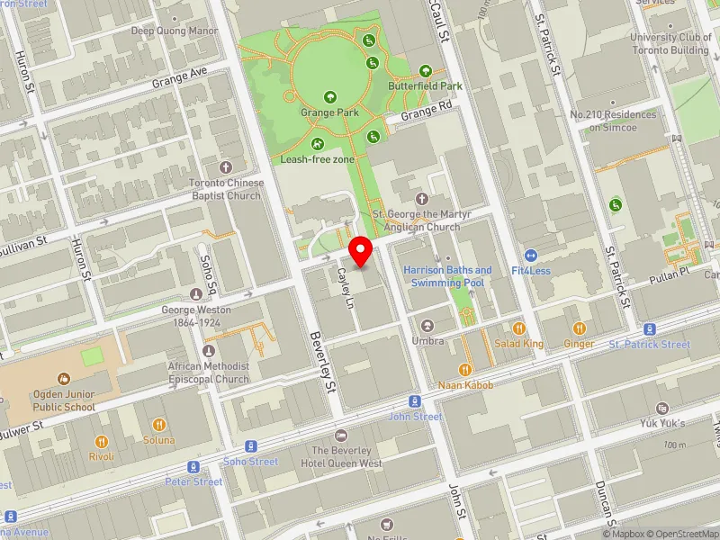 RentSafeTO apartment evaluation map view of 190 JOHN ST in Spadina-Fort York, Toronto