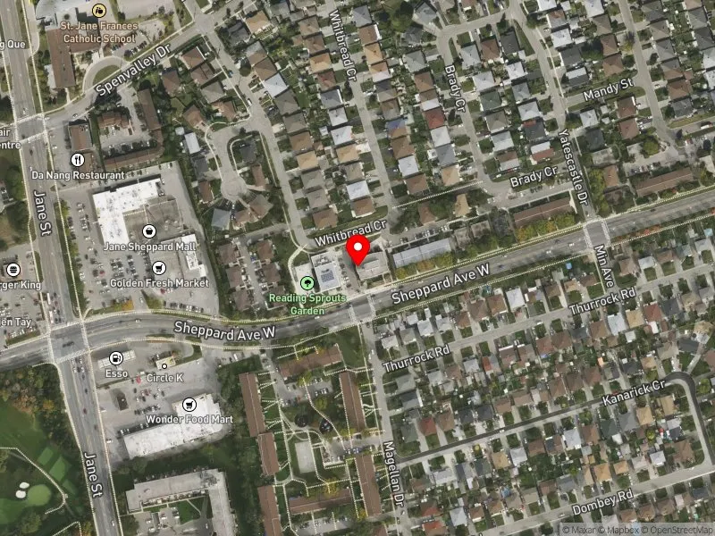 RentSafeTO apartment evaluation satellite view of 1900 SHEPPARD AVE W in Humber River-Black Creek, Toronto