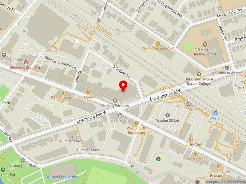 RentSafeTO apartment evaluation map view of 1901 WESTON RD in York South-Weston, Toronto