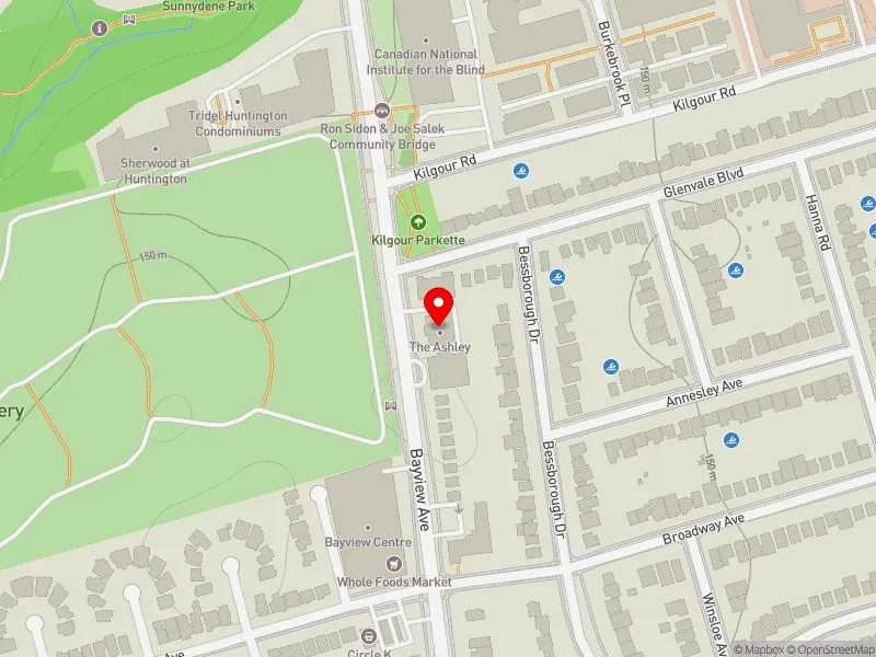 RentSafeTO apartment evaluation map view of 1903 BAYVIEW AVE in Don Valley West, Toronto