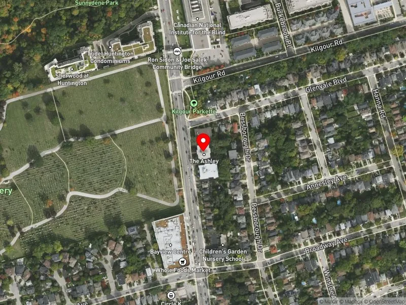 RentSafeTO apartment evaluation satellite view of 1903 BAYVIEW AVE in Don Valley West, Toronto