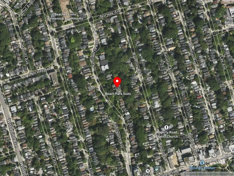 RentSafeTO apartment evaluation satellite view of 191 KENILWORTH AVE in Beaches-East York, Toronto