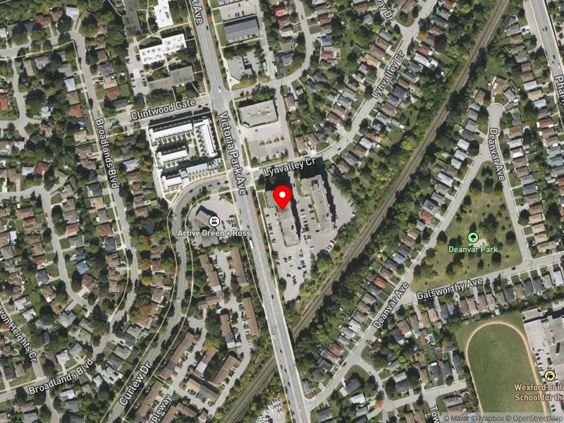 RentSafeTO apartment evaluation satellite view of 1911 VICTORIA PARK AVE in Scarborough Centre, Toronto