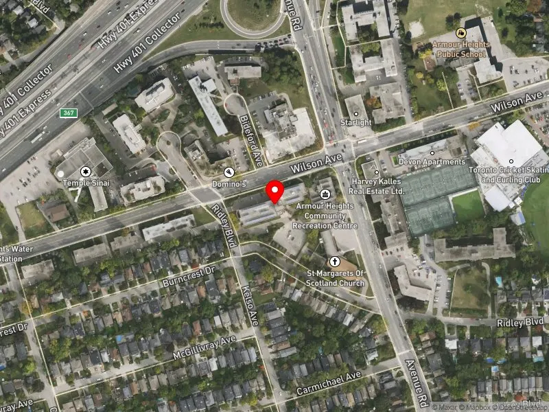 RentSafeTO apartment evaluation satellite view of 193 WILSON AVE in Eglinton-Lawrence, Toronto