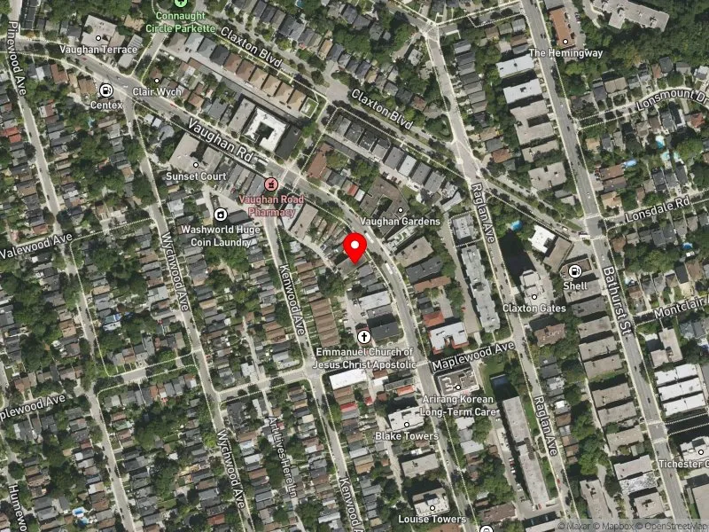 RentSafeTO apartment evaluation satellite view of 194 VAUGHAN RD in Toronto-St. Paul's, Toronto