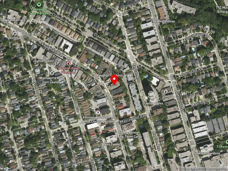 RentSafeTO apartment evaluation satellite view of 197 VAUGHAN RD in Toronto-St. Paul's, Toronto