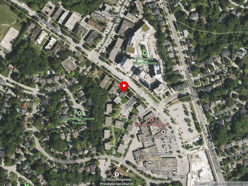 RentSafeTO apartment evaluation satellite view of 2 BEXHILL CRT in Etobicoke Centre, Toronto