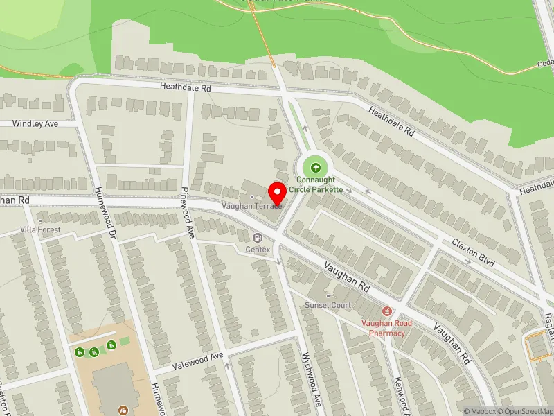 RentSafeTO apartment evaluation map view of 2 CONNAUGHT CRCL in Toronto-St. Paul's, Toronto