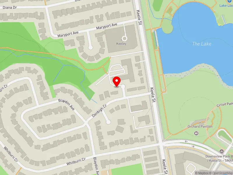 RentSafeTO apartment evaluation map view of 2 DORADO CRT in York Centre, Toronto