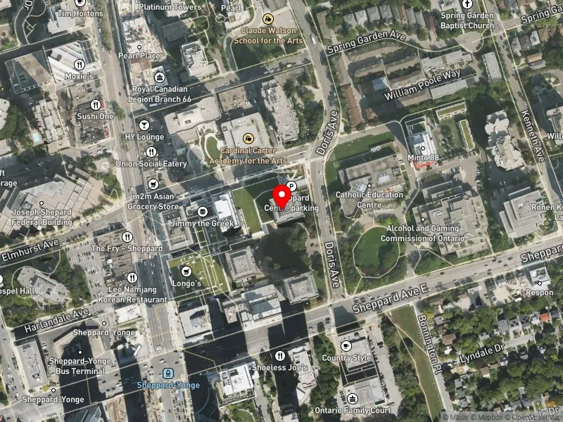 RentSafeTO apartment evaluation satellite view of 2 FOREST LANEWAY in Willowdale, Toronto