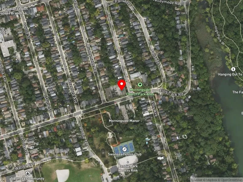 RentSafeTO apartment evaluation satellite view of 2 KENNEDY AVE in Parkdale-High Park, Toronto