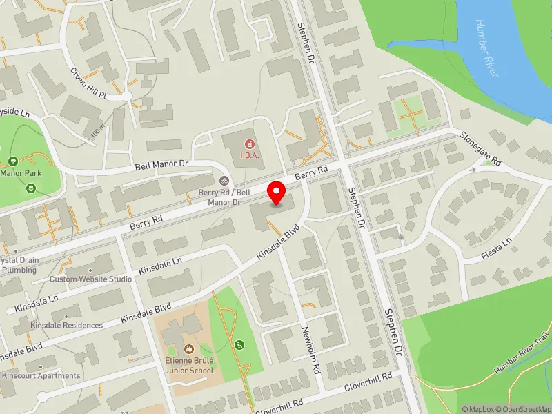 RentSafeTO apartment evaluation map view of 2 KINSDALE BLVD in Etobicoke-Lakeshore, Toronto