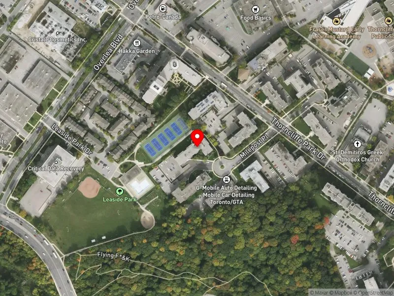 RentSafeTO apartment evaluation satellite view of 2 MILEPOST PL in Don Valley West, Toronto