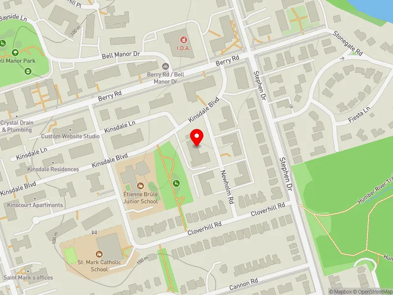 RentSafeTO apartment evaluation map view of 2 NEWHOLM RD in Etobicoke-Lakeshore, Toronto