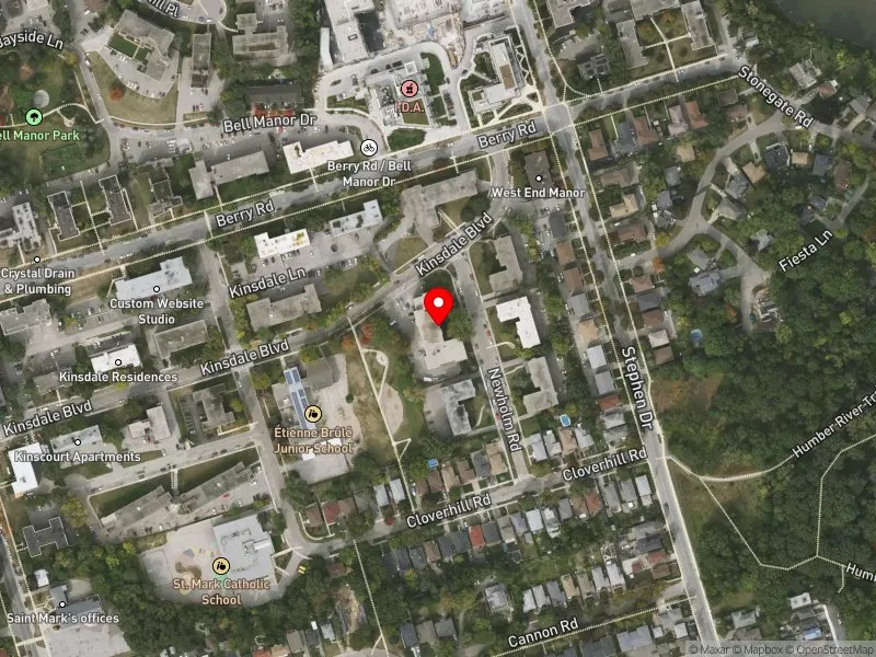 RentSafeTO apartment evaluation satellite view of 2 NEWHOLM RD in Etobicoke-Lakeshore, Toronto