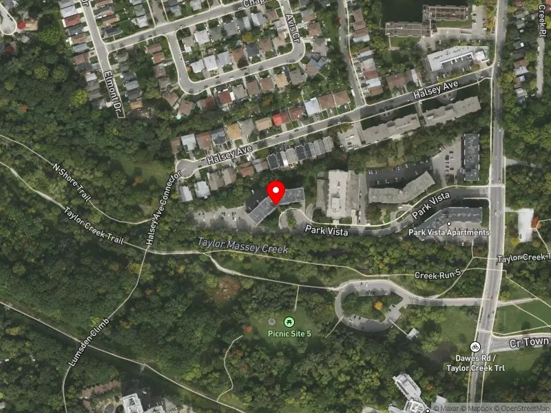 RentSafeTO apartment evaluation satellite view of 2 PARK VISTA in Beaches-East York, Toronto