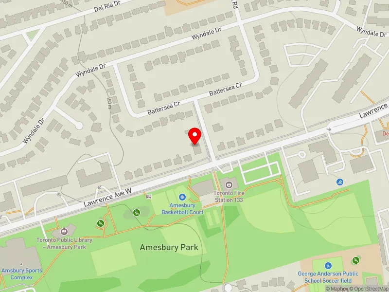 RentSafeTO apartment evaluation map view of 2 PIMLICO RD in York South-Weston, Toronto