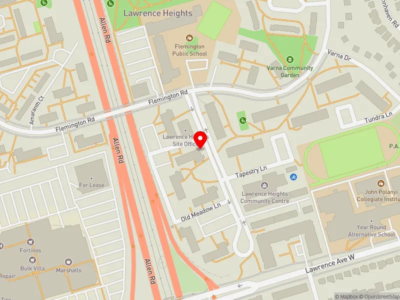 RentSafeTO apartment evaluation map view of 2 REPLIN RD in Eglinton-Lawrence, Toronto