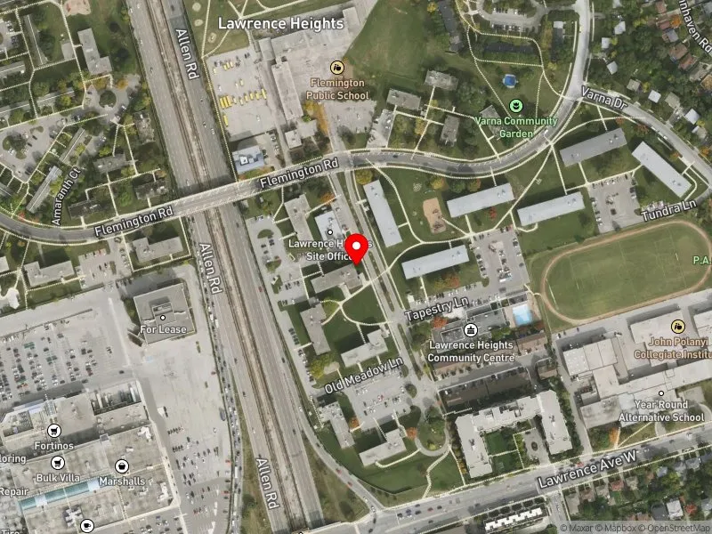 RentSafeTO apartment evaluation satellite view of 2 REPLIN RD in Eglinton-Lawrence, Toronto
