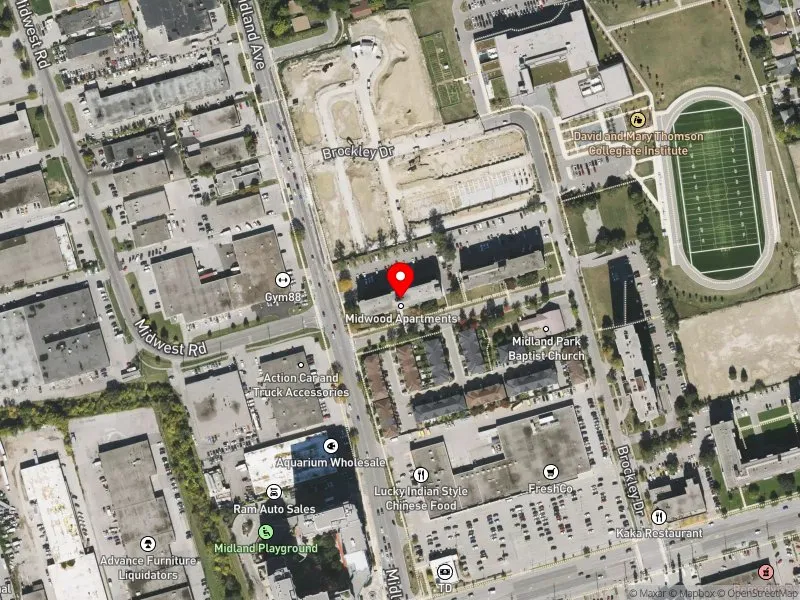 RentSafeTO apartment evaluation satellite view of 2 TREEWOOD ST in Scarborough Centre, Toronto