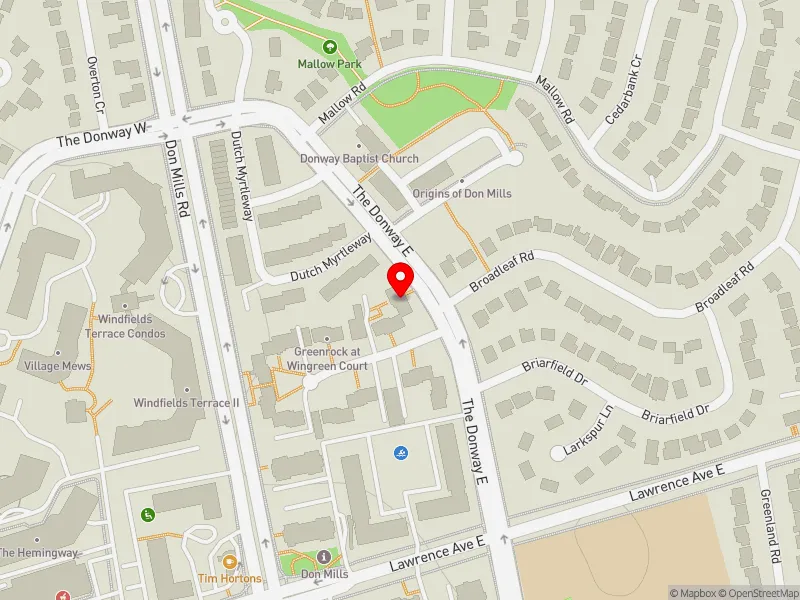 RentSafeTO apartment evaluation map view of 2 WINGREEN CRT in Don Valley East, Toronto