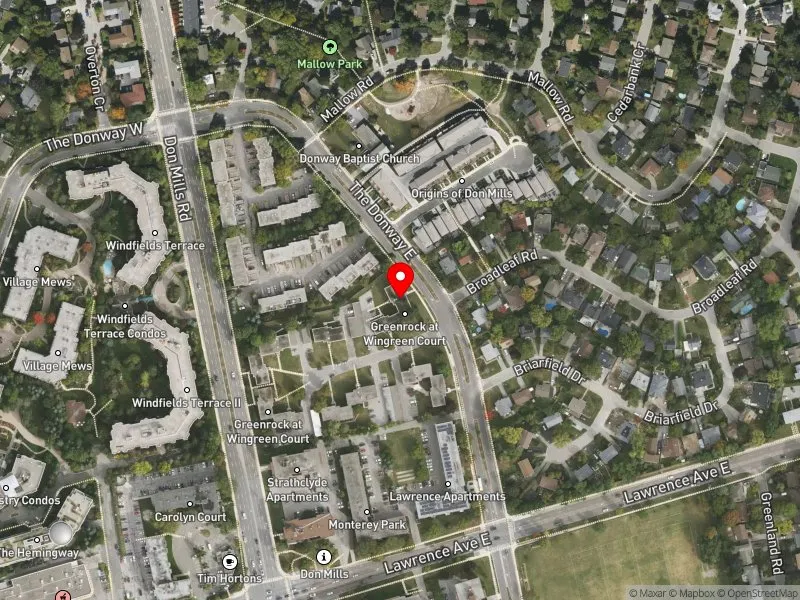 RentSafeTO apartment evaluation satellite view of 2 WINGREEN CRT in Don Valley East, Toronto