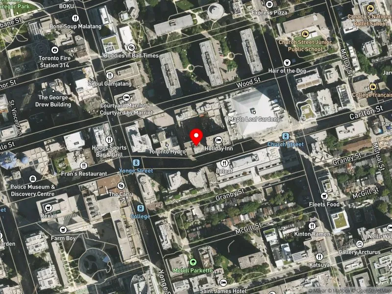 RentSafeTO apartment evaluation satellite view of 20 CARLTON ST in Toronto Centre, Toronto