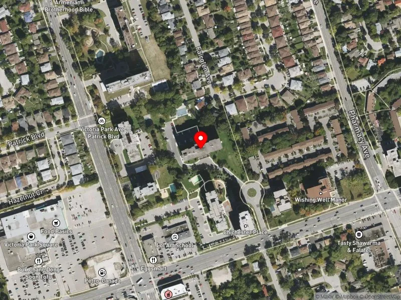 RentSafeTO apartment evaluation satellite view of 20 CHICHESTER PL in Scarborough-Agincourt, Toronto