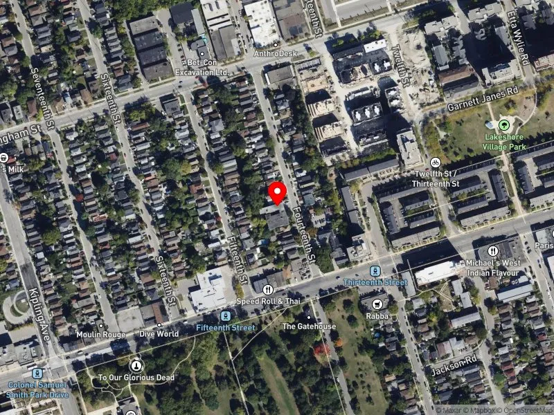 RentSafeTO apartment evaluation satellite view of 20 FOURTEENTH ST in Etobicoke-Lakeshore, Toronto