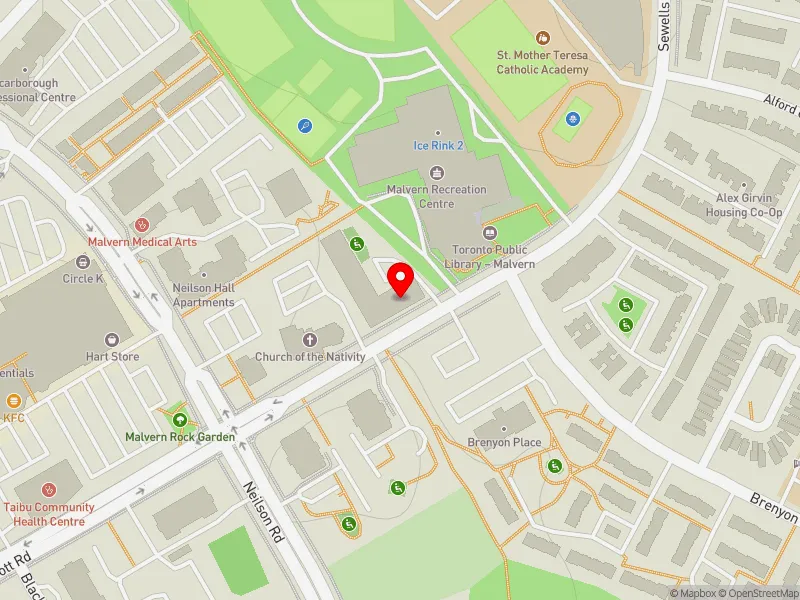 RentSafeTO apartment evaluation map view of 20 SEWELLS RD in Scarborough-Rouge Park, Toronto
