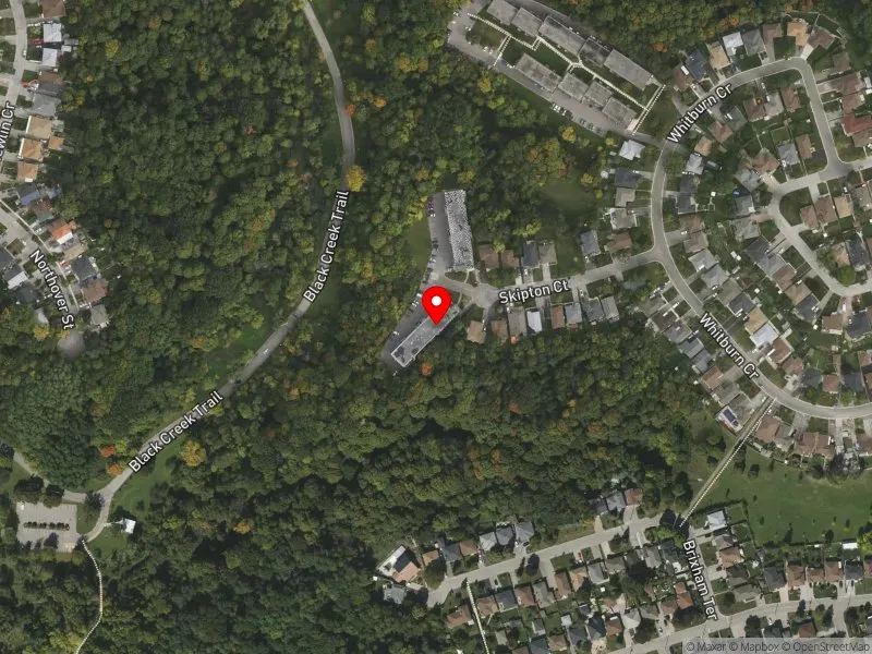 RentSafeTO apartment evaluation satellite view of 20 SKIPTON CRT in York Centre, Toronto