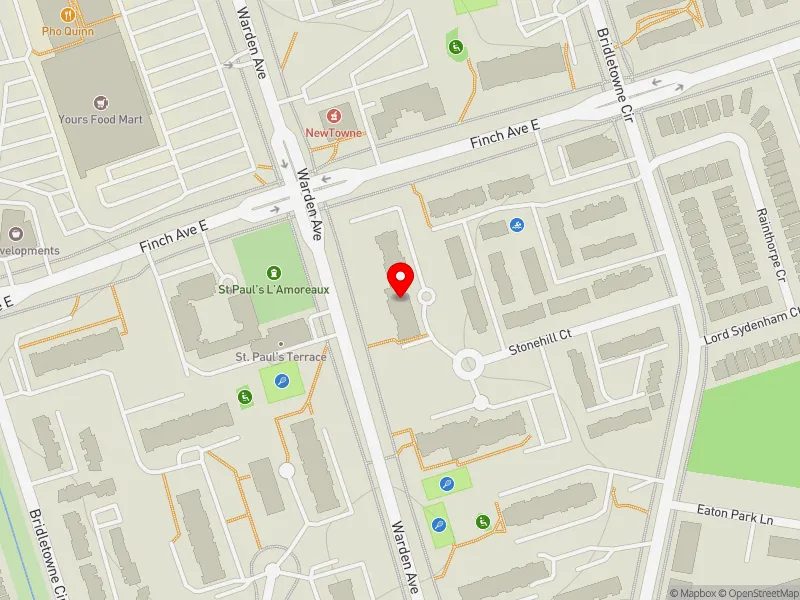RentSafeTO apartment evaluation map view of 20 STONEHILL CRT in Scarborough-Agincourt, Toronto