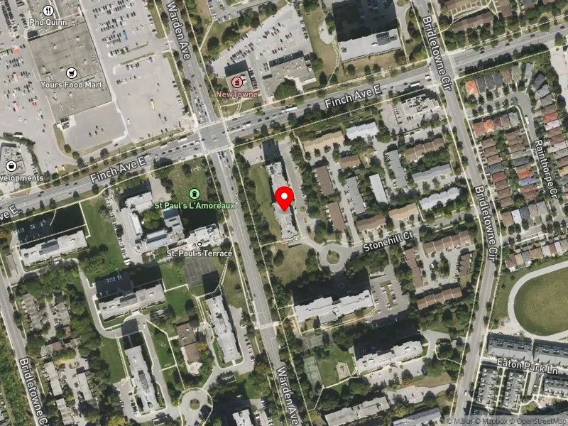 RentSafeTO apartment evaluation satellite view of 20 STONEHILL CRT in Scarborough-Agincourt, Toronto