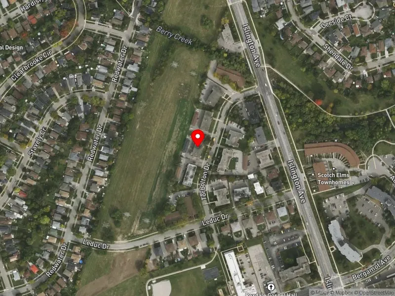 RentSafeTO apartment evaluation satellite view of 20 TORBOLTON DR in Etobicoke North, Toronto