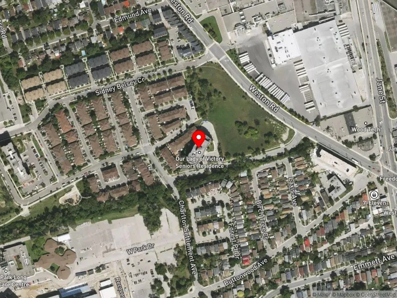 RentSafeTO apartment evaluation satellite view of 200 DORA SPENCER RD in York South-Weston, Toronto