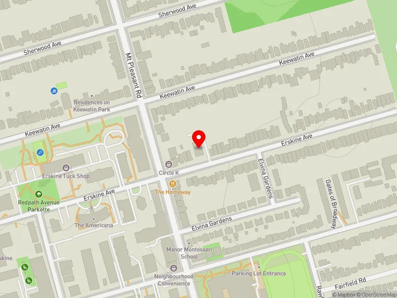 RentSafeTO apartment evaluation map view of 200 ERSKINE AVE in Don Valley West, Toronto