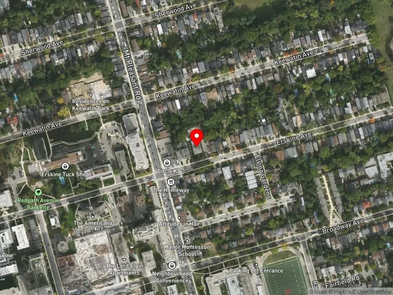 RentSafeTO apartment evaluation satellite view of 200 ERSKINE AVE in Don Valley West, Toronto