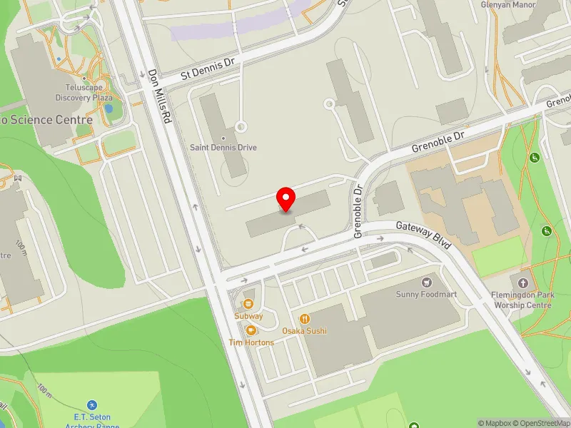 RentSafeTO apartment evaluation map view of 200 GATEWAY BLVD in Don Valley East, Toronto