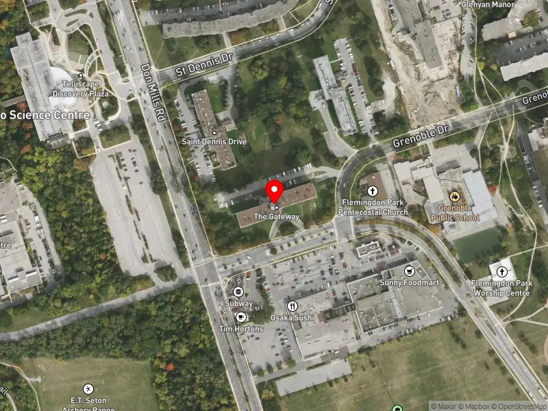 RentSafeTO apartment evaluation satellite view of 200 GATEWAY BLVD in Don Valley East, Toronto