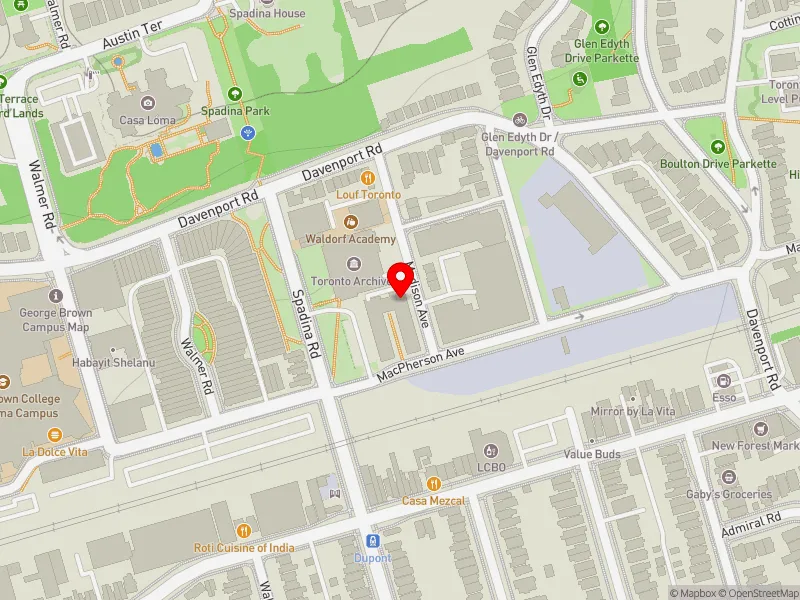 RentSafeTO apartment evaluation map view of 200 MADISON AVE in Toronto-St. Paul's, Toronto