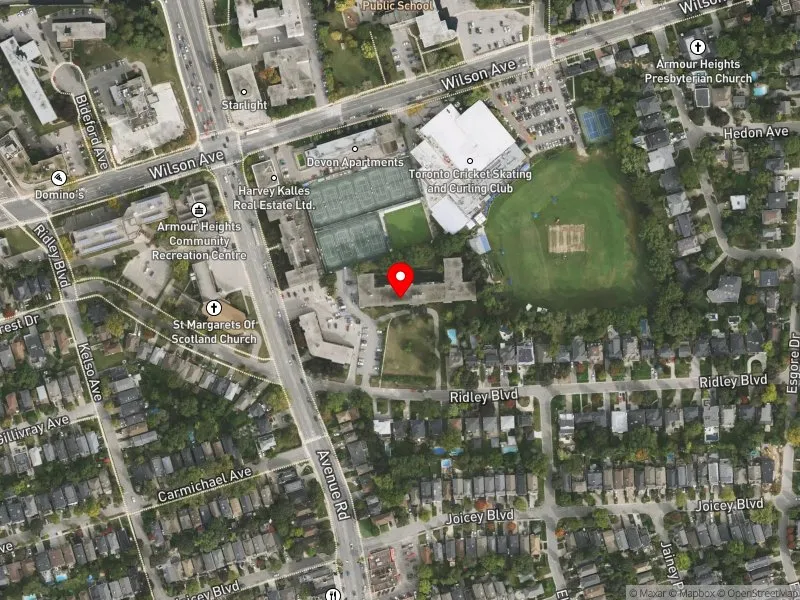 RentSafeTO apartment evaluation satellite view of 200 RIDLEY BLVD in Eglinton-Lawrence, Toronto